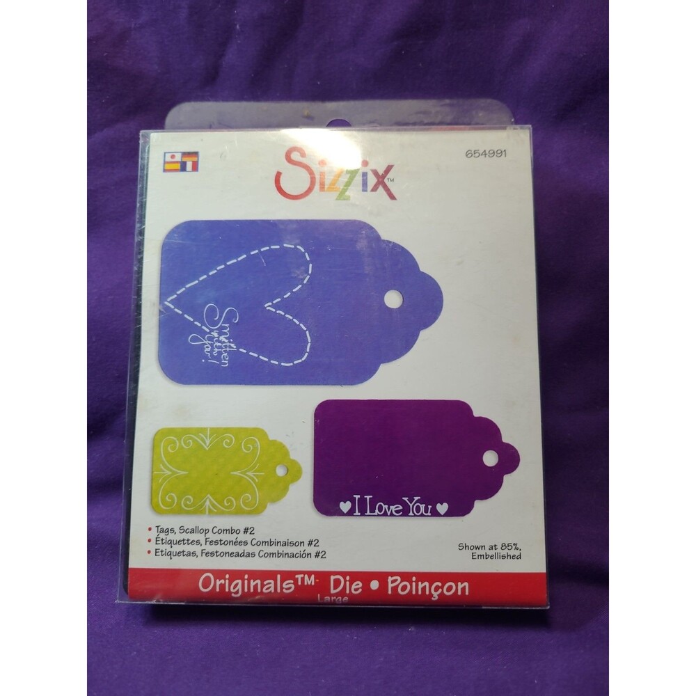 Sizzix Scallop Tags Combo #2 large die #654991